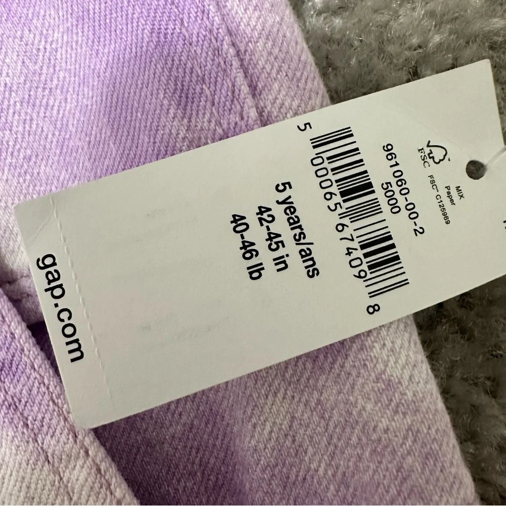 NEW GAP Kids Toddler Lavender Purple Tie-Dye Shortalls NWT Girls size 5T